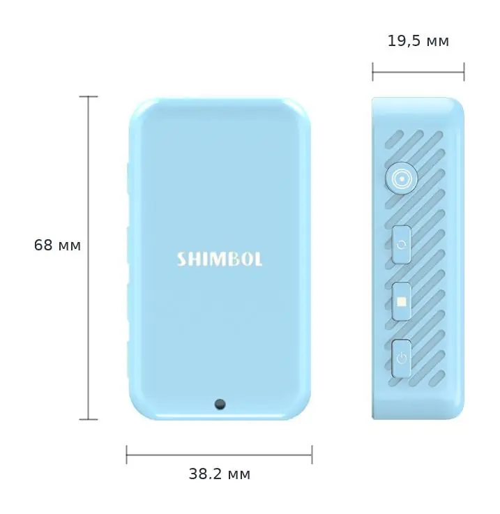 Габариты Shimbol CP5 Mini: 68 на 38,2 на 19,5 мм