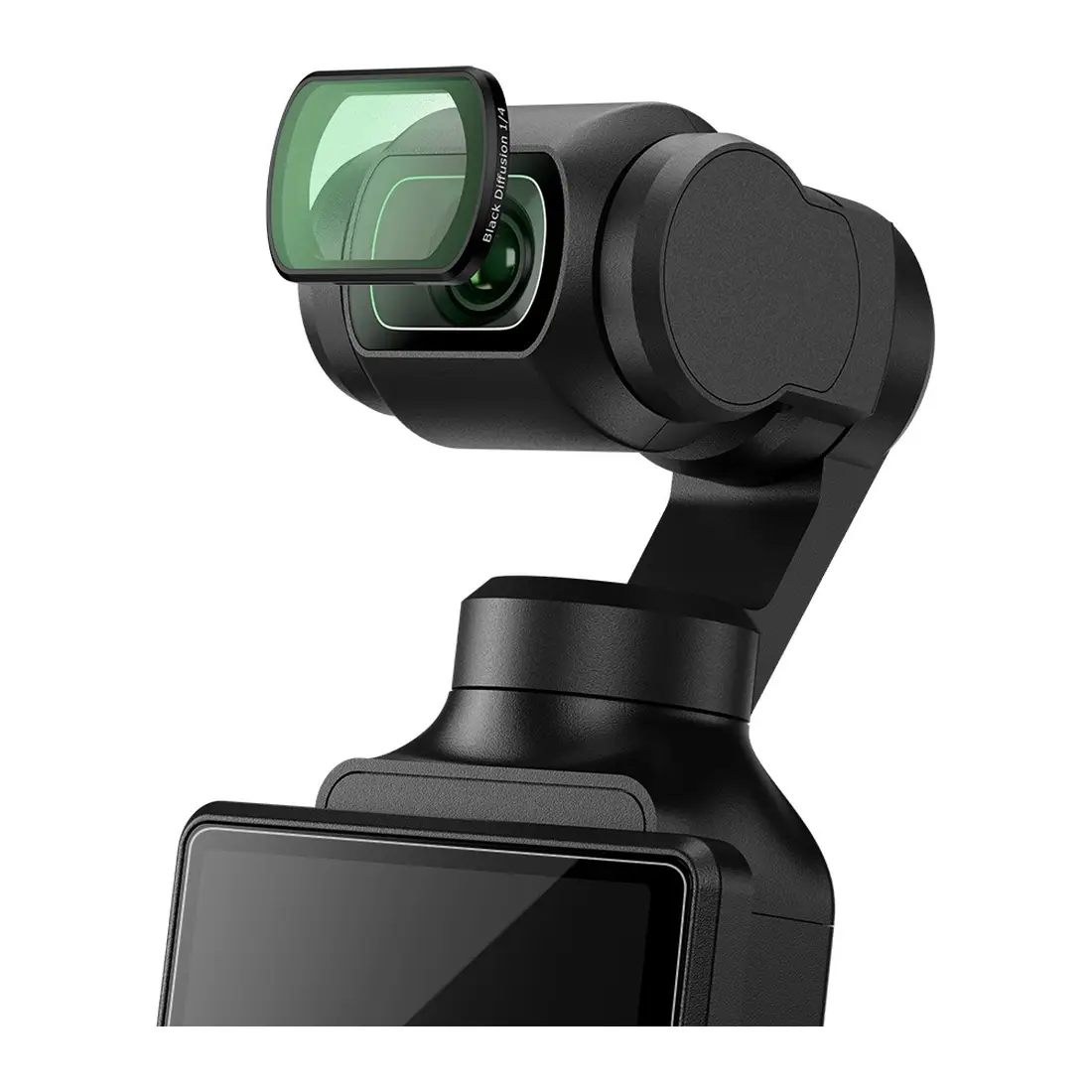 Светофильтр JJC F-PK4NDV установлен на объектив DJI Osmo Pocket 4