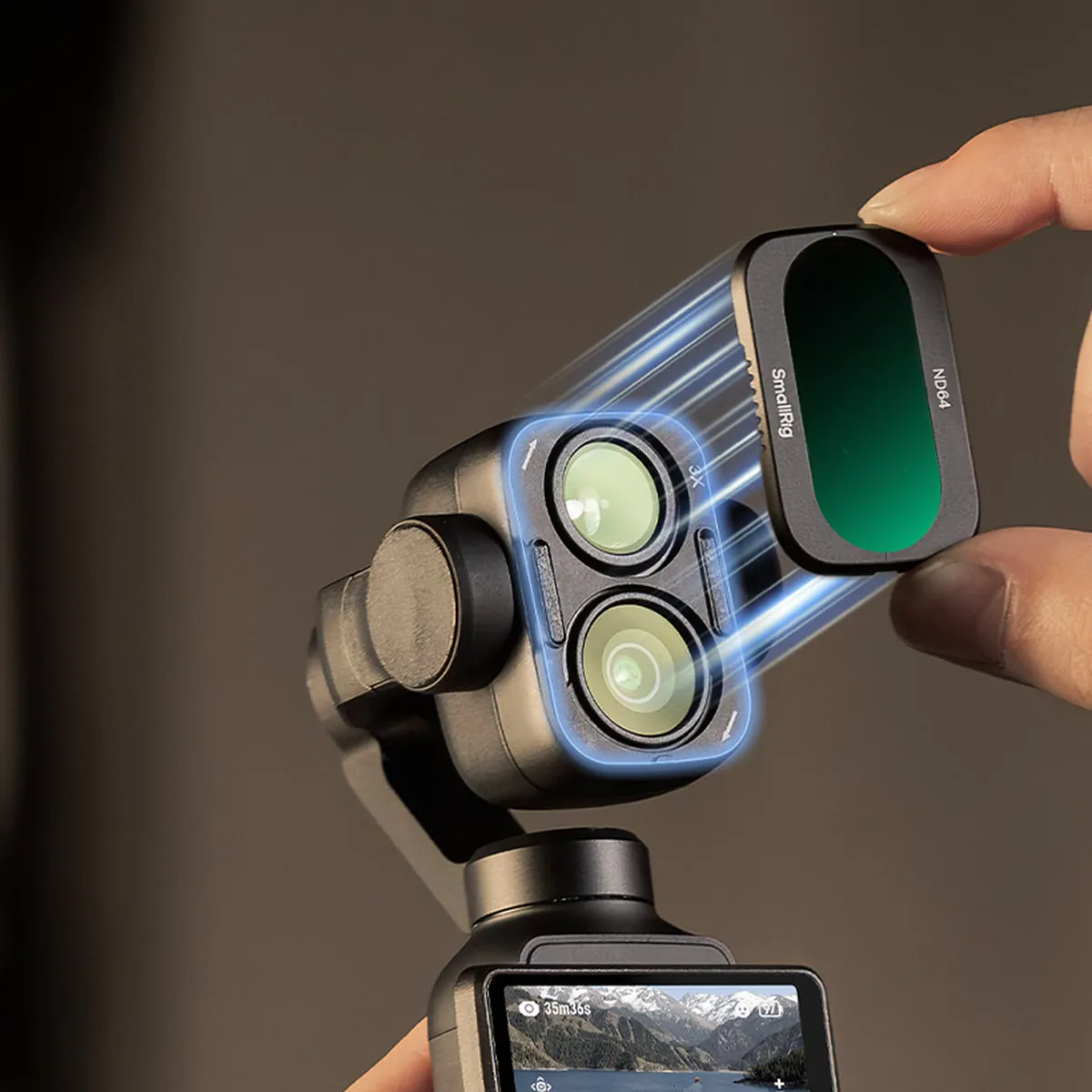 Магнитная база набора SmallRig 6658 на DJI Osmo Pocket 4 Pro