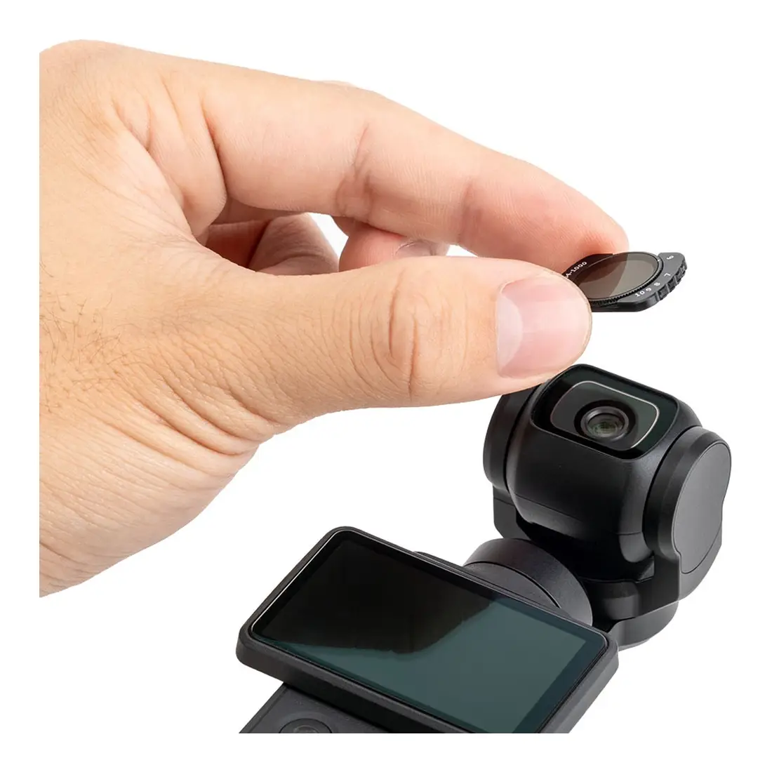 Установка магнитного фильтра JJC F-PN641K на DJI Osmo Pocket 4