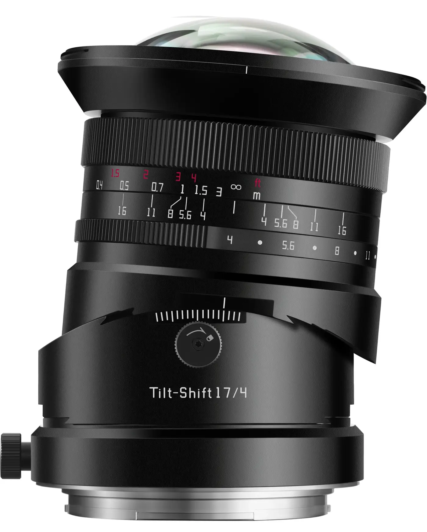 Механизм наклона объектива TTArtisan Tilt-Shift 17 мм F4 в рабочем положении