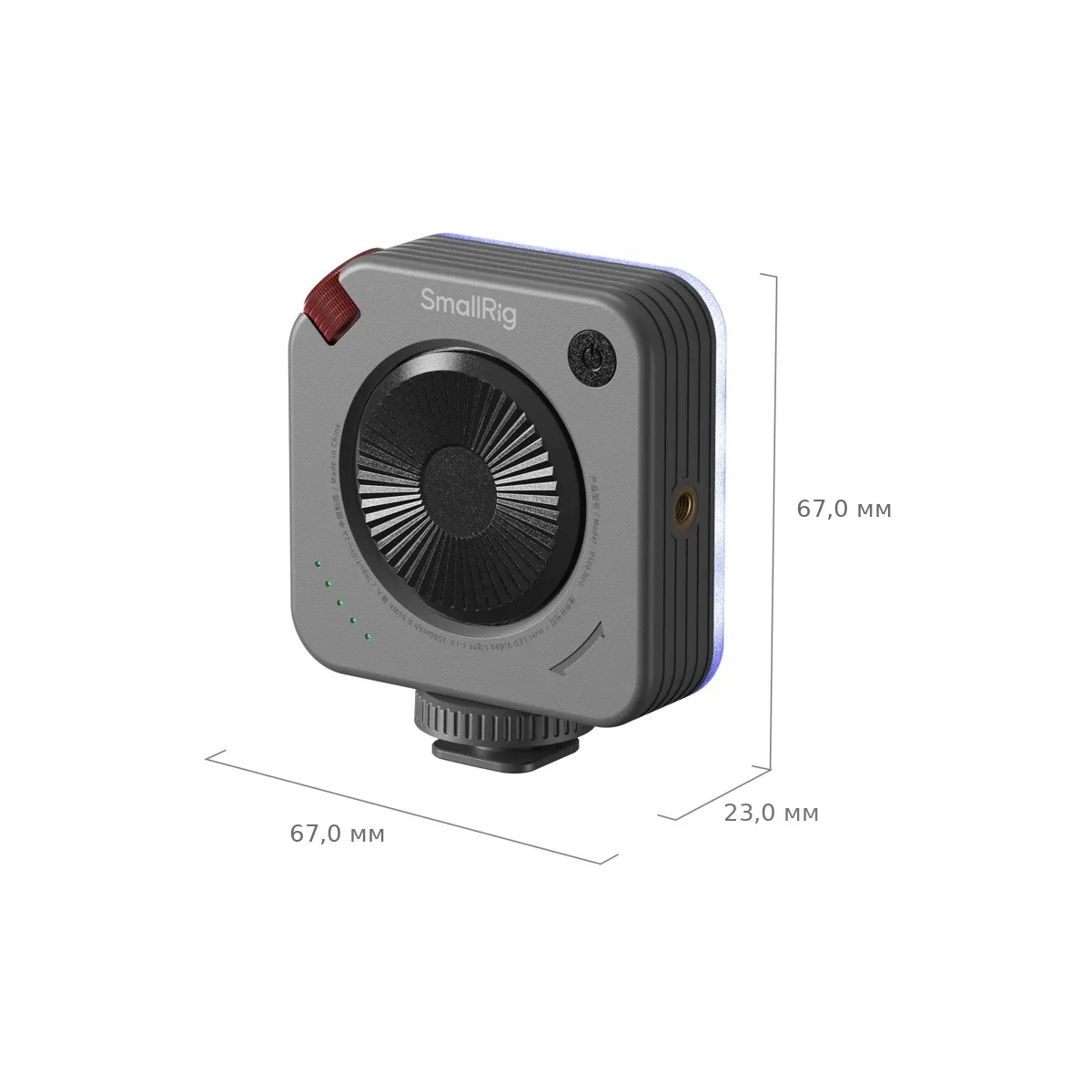 Габариты осветителя SmallRig P108 Neo mini 5821