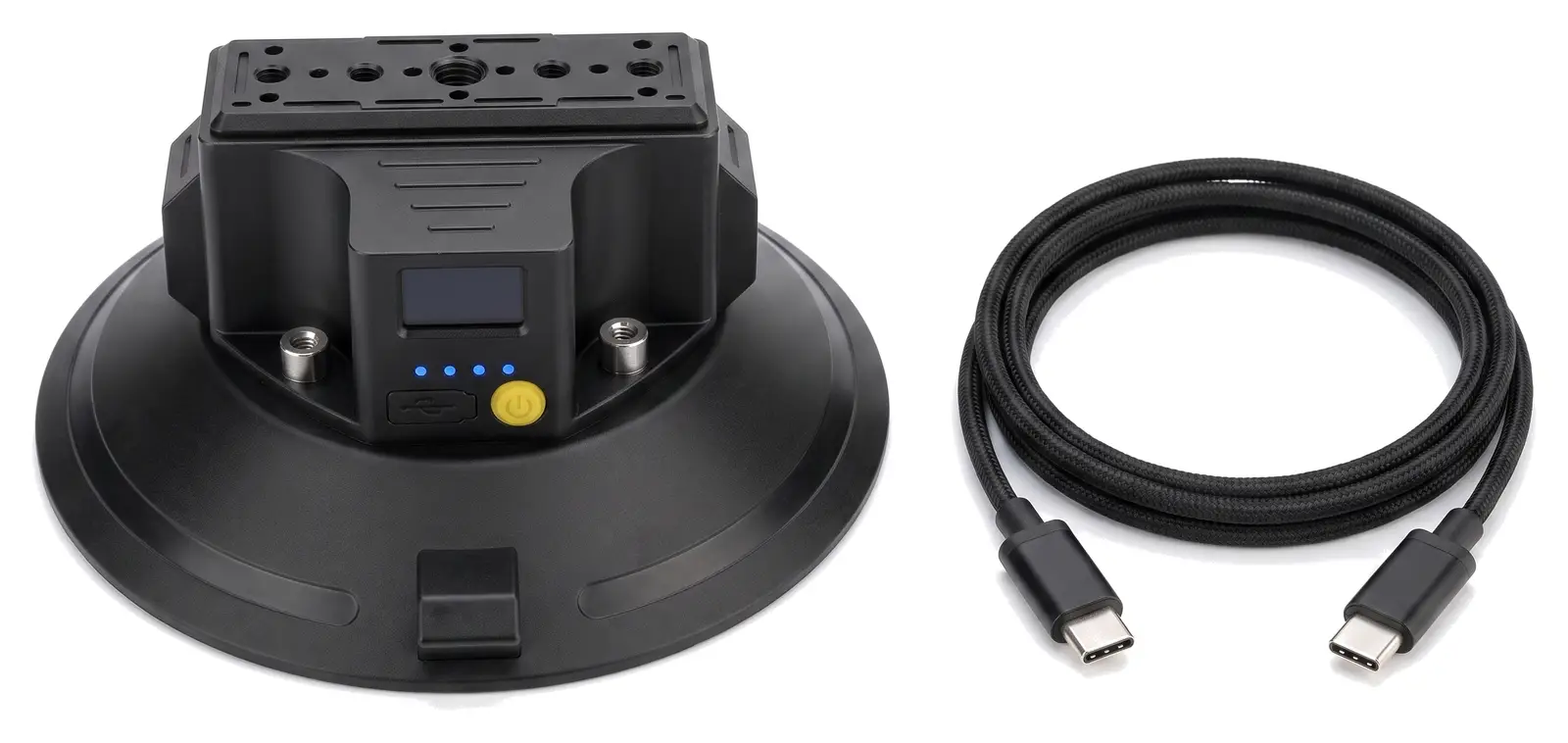 Комплект поставки ONECINE Grip 150 Tri: присоска и кабель USB Type-C