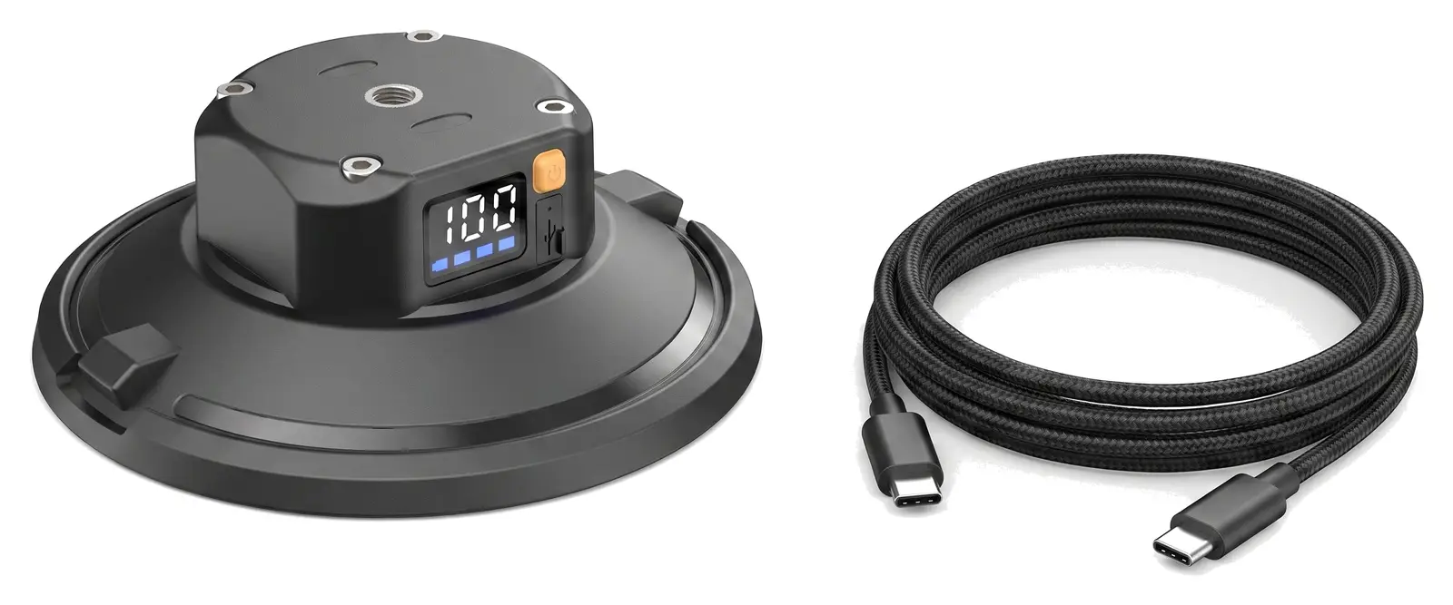 Комплект поставки ONECINE Grip 150: присоска и кабель USB Type-C