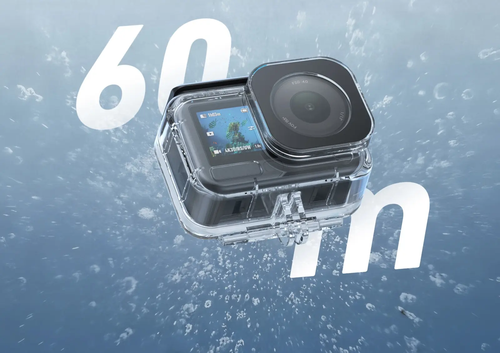 Водонепроницаемый бокс Telesin S4-WTP-12 для DJI Osmo Action 6 — общий вид