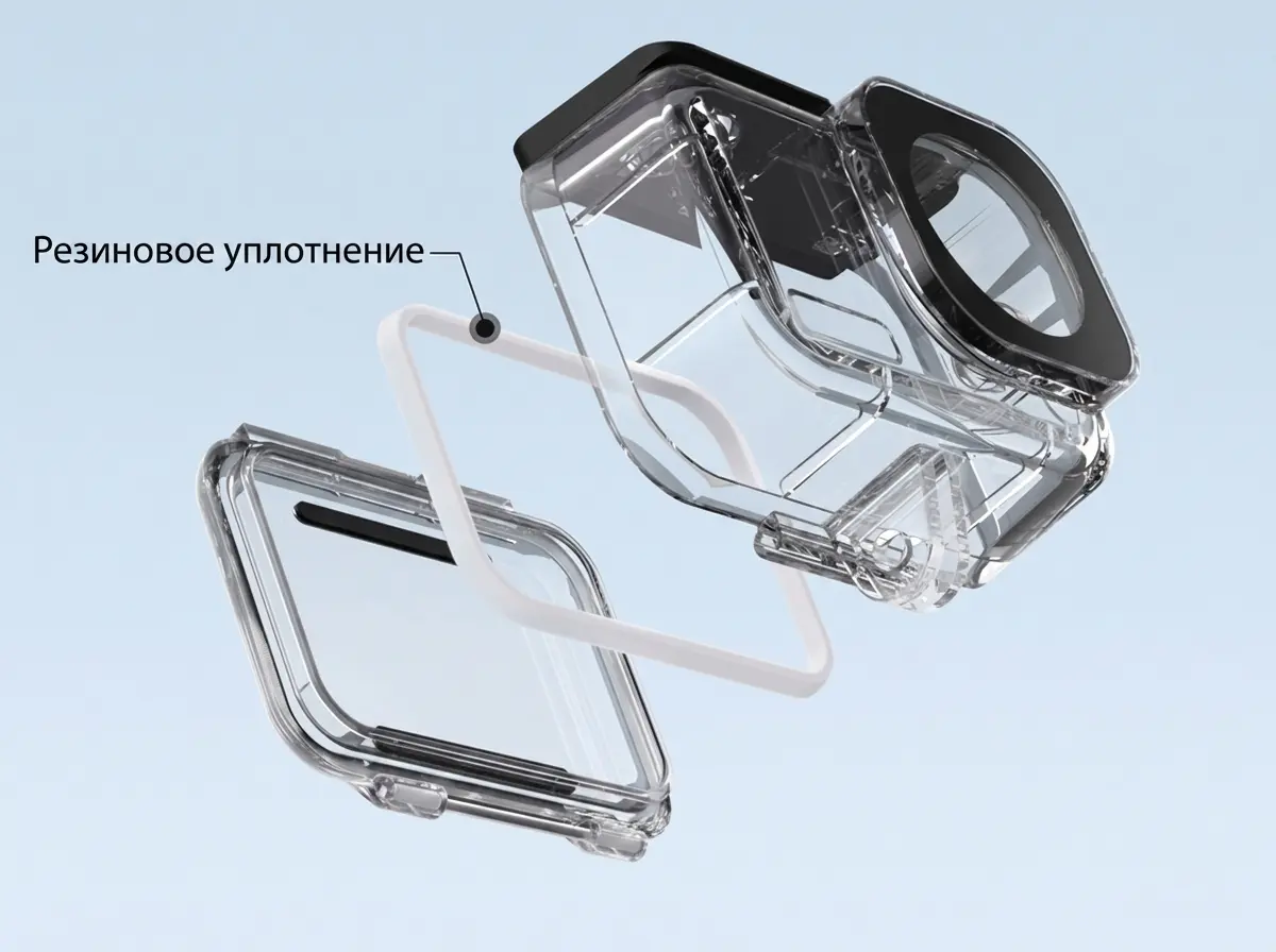 Резиновое уплотнительное кольцо во внутренней рамке бокса Telesin S4-WTP-12