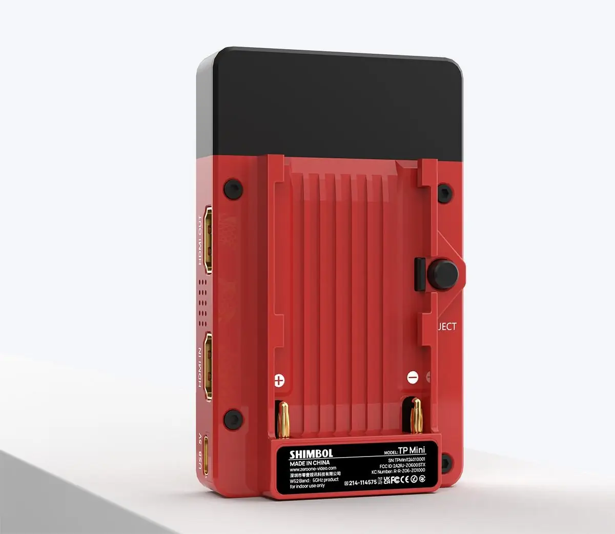 Задняя панель Shimbol TP Mini с площадкой NP-F — красный алюминиевый корпус