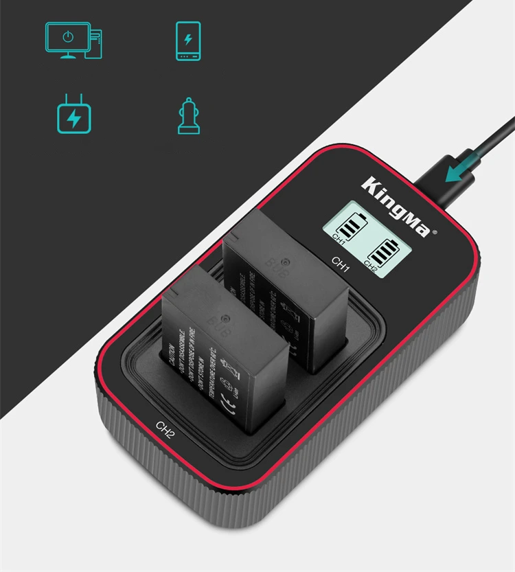Зарядное Kingma BM058-LPE12 работает от ноутбука, павербанка, сетевого адаптера и автомобильной зарядки