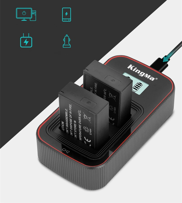 Зарядное Kingma BM058-LPE17 работает от ноутбука, павербанка, сетевого адаптера и автомобильной зарядки