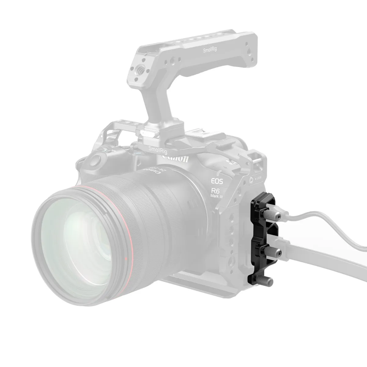 Зажим кабеля SmallRig 5969 на камере в клетке