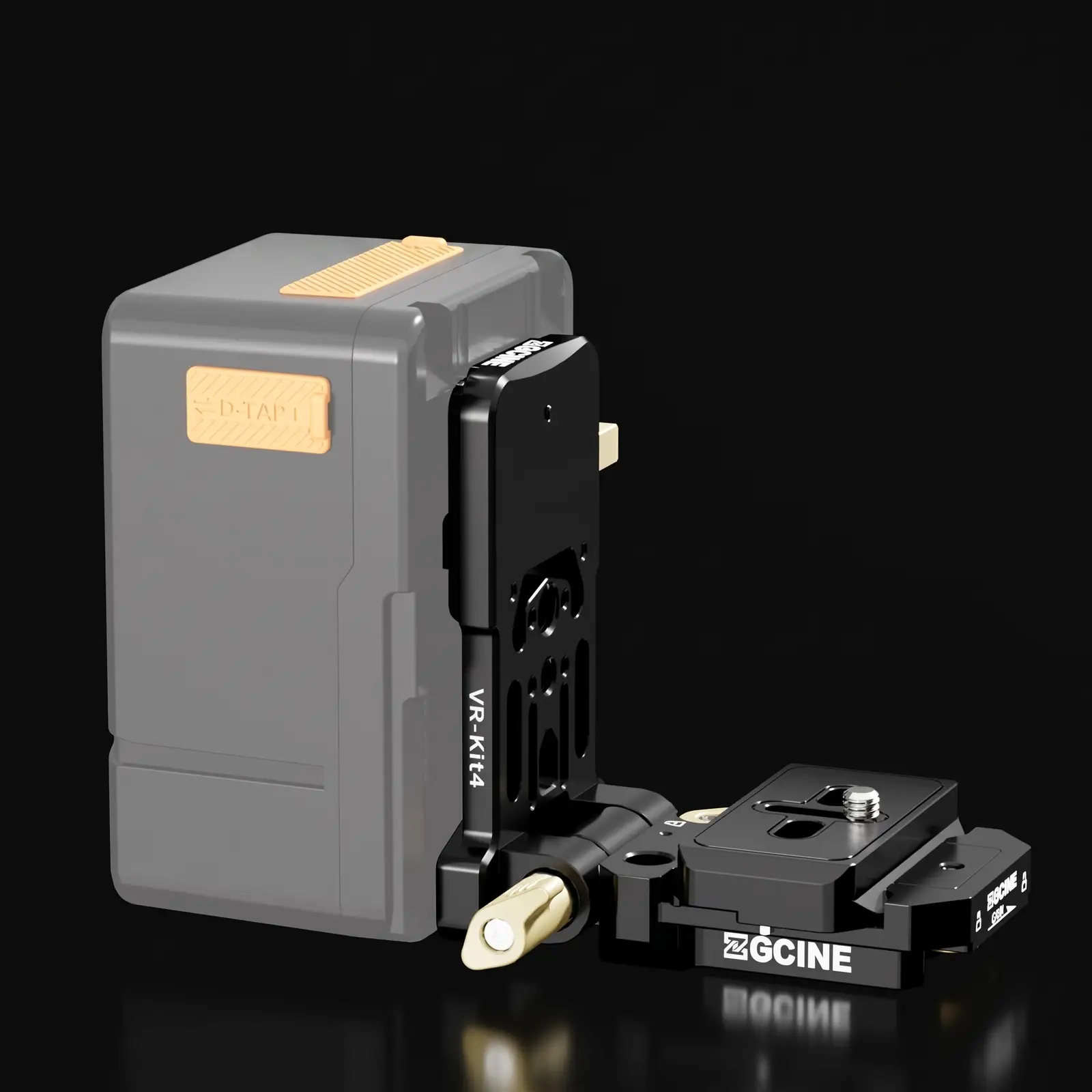 Крепление ZGCINE VR-Kit 4 с установленным V-Mount аккумулятором