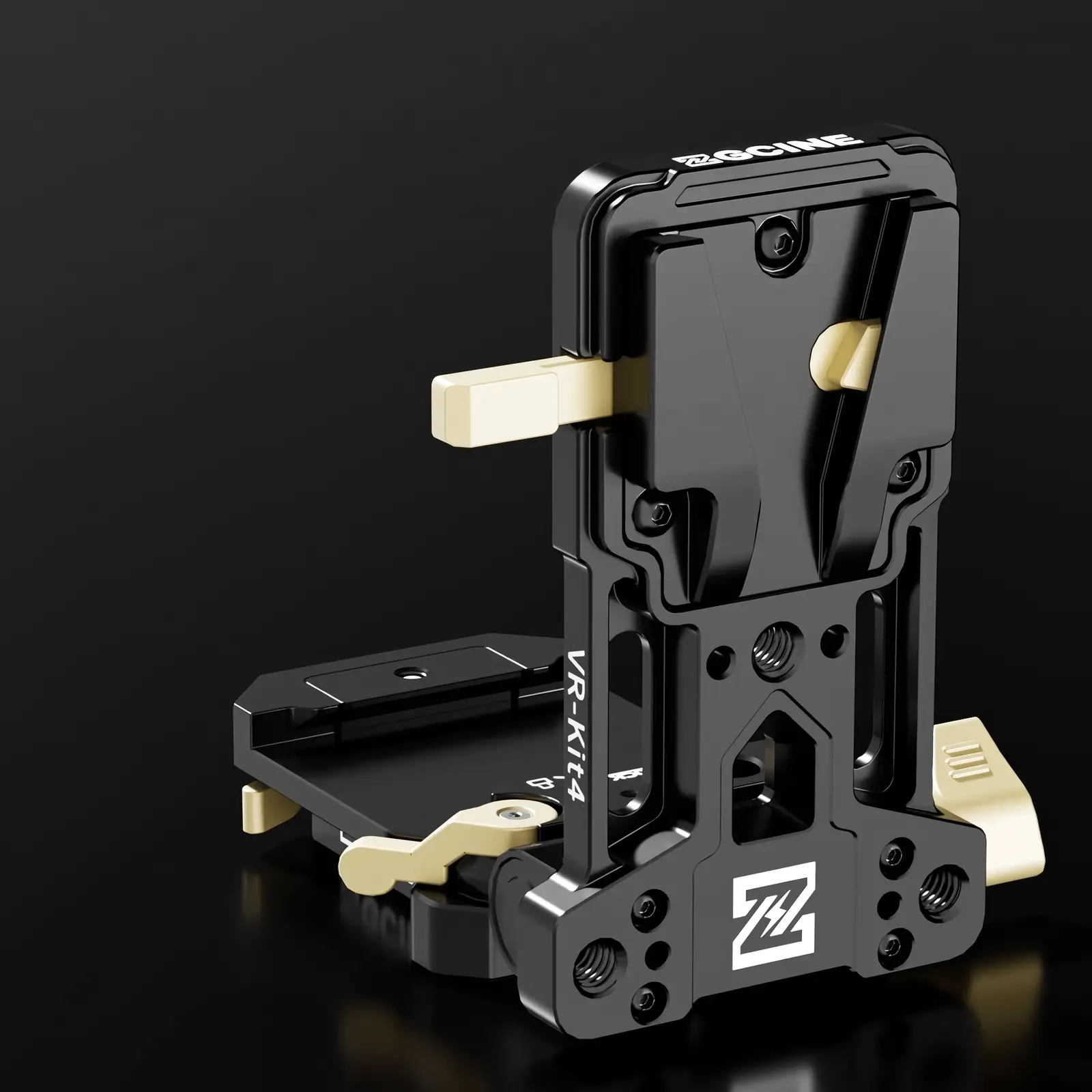 Быстросъёмное крепление ZGCINE VR-Kit 4 для V-Mount аккумулятора — вид спереди