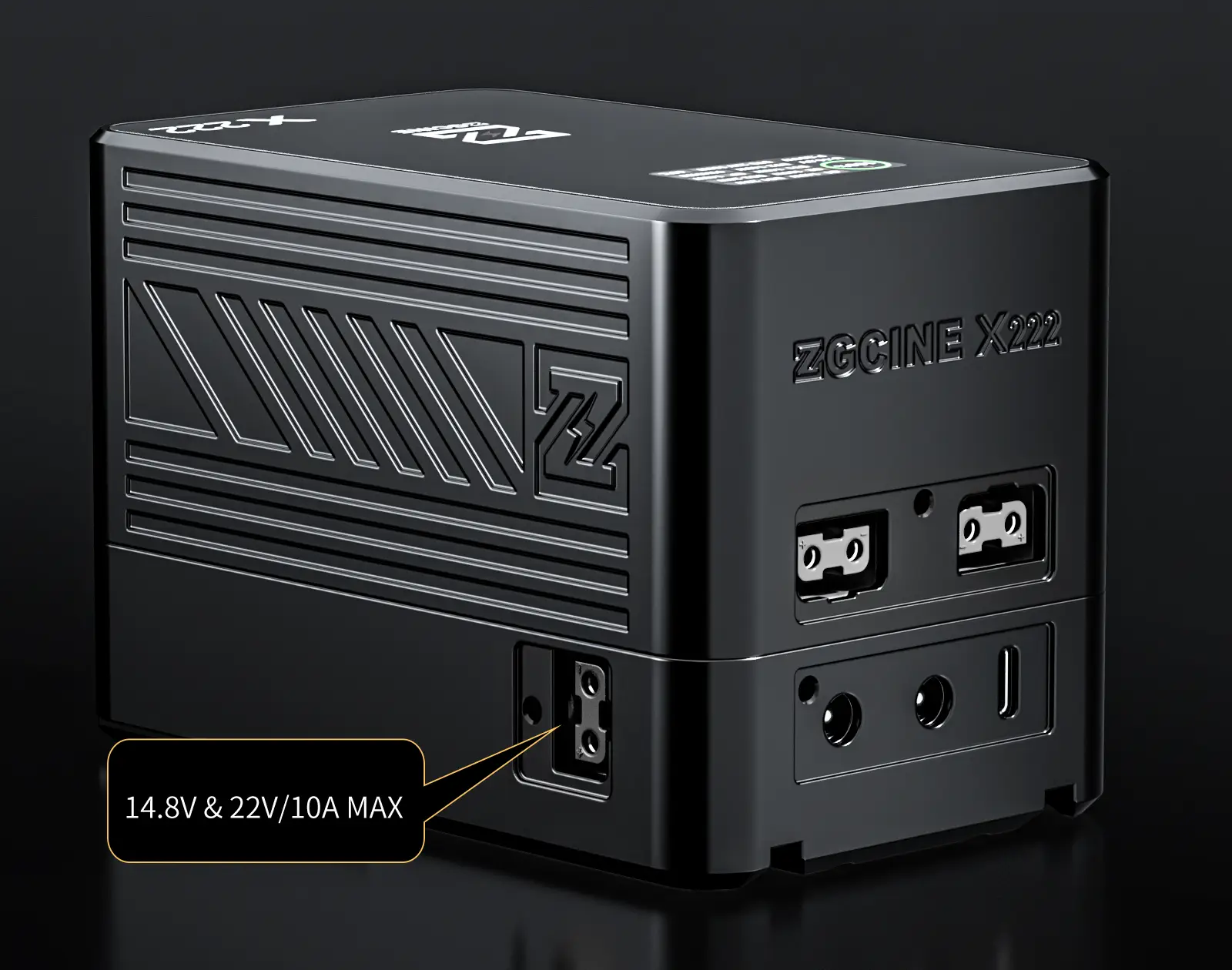 Три порта D-Tap аккумулятора ZGCINE ZG-X222, выход D-Tap3 14,8 В и 22 В 10 А