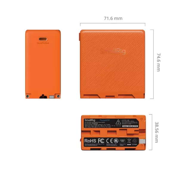 Аккумулятор SmallRig NP-F970 USB-C Orange 4576
