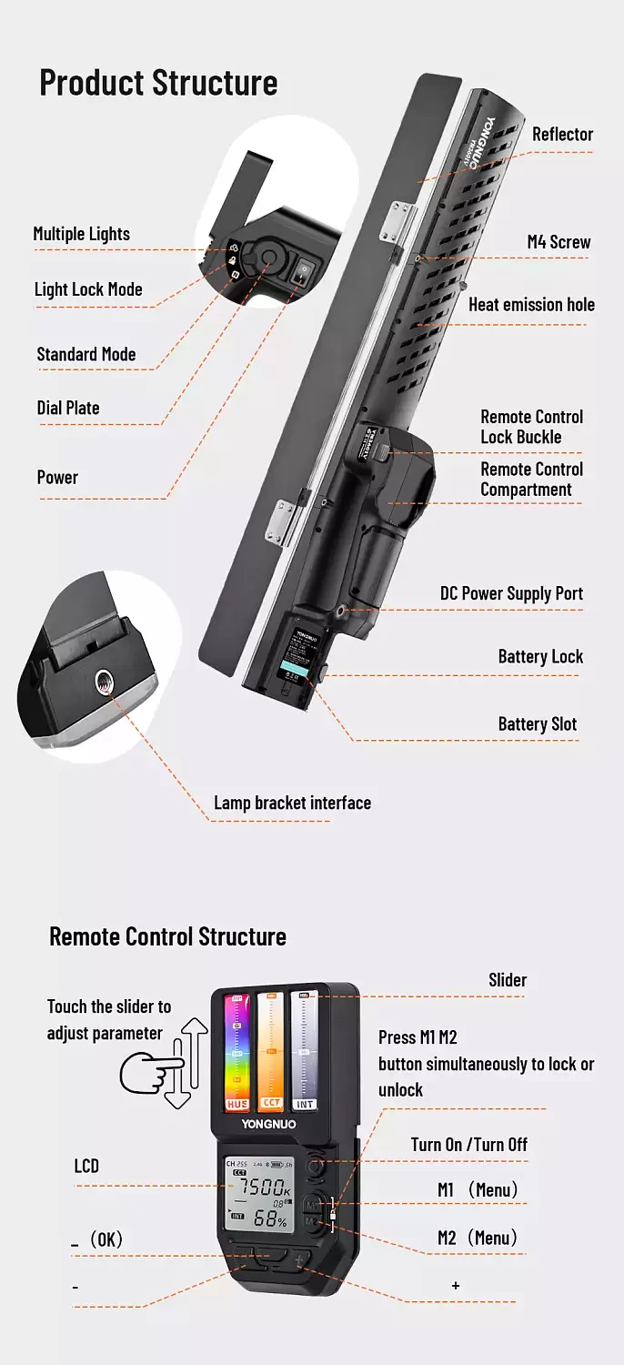 Светодиодный свет Yongnuo YN360 IV 2000-10000К, RGB с шторками