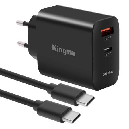 Адаптер Kingma 65W GaN Charger (USB-C + USB-A)