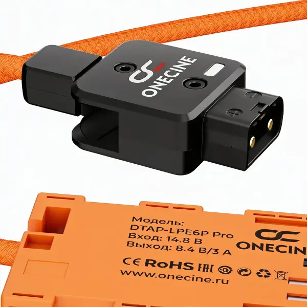 Кабель питания OneCine DTAP-LPE6P Pro для Canon R5 Mark II, R6 Mark III