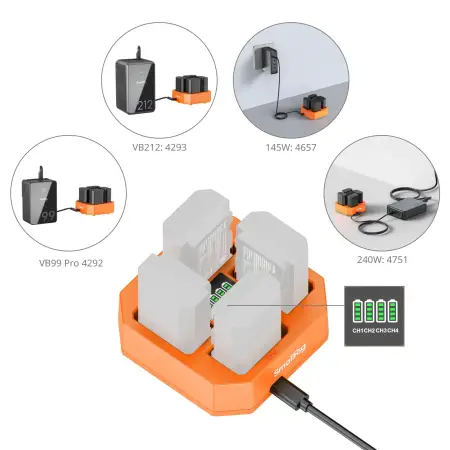 Зарядное устройство SmallRig NP-FZ100 на 4 аккумулятора 4839