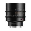 Объектив TTartisan 85 мм T2.1 Full Frame Cine Dual-Bokeh для L mount — вид сбоку на белом фоне, шкалы фокуса и диафрагмы