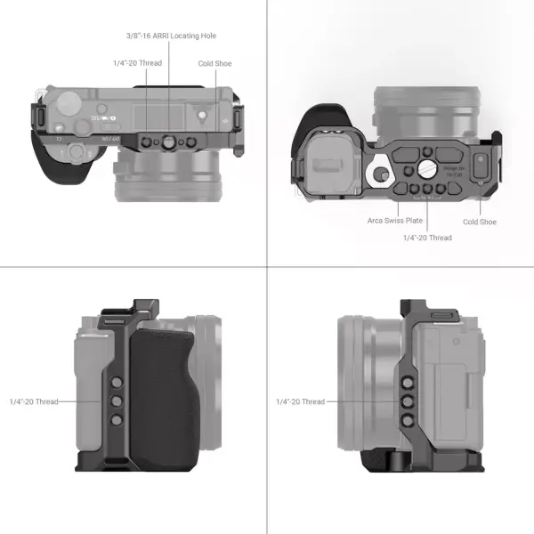 Клетка SmallRig с ручкой для Sony ZV-E10 3538 Разъемы