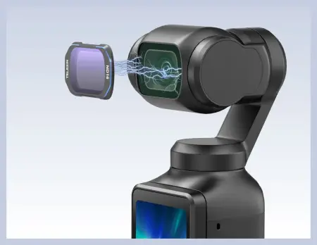 Магнитная посадка ND-фильтра Telesin на объектив DJI Osmo Pocket 3