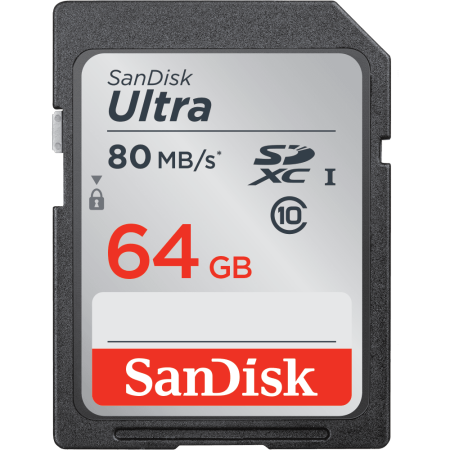 Карта памяти Sandisk Ultra 64GB SDXC CL10 80MB/s UHS-I