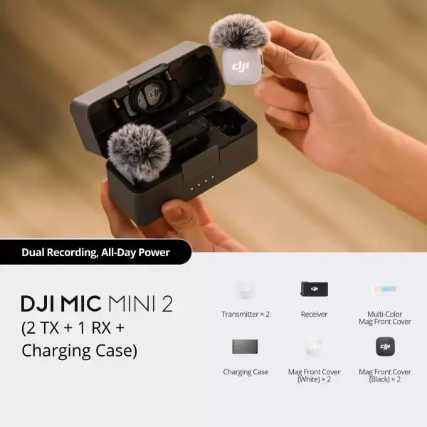 Радиосистема DJI Mic mini 2 (2 TX + 1 RX Camera + Charging Case)