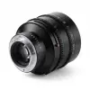 Объектив TTartisan 50 мм T2.1 Full Frame Cine Dual-Bokeh для Sony E — лёжа, вид сзади на байонет Sony E, белый фон