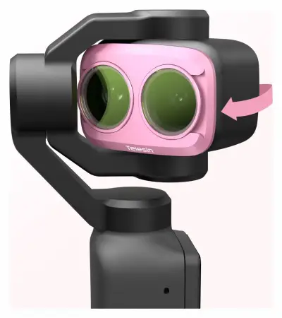 Фильтр Telesin на подвесе DJI Osmo Pocket 4 Pro не мешает стабилизатору