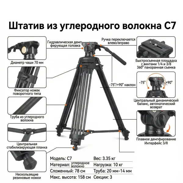 Видеоштатив OneCine C7