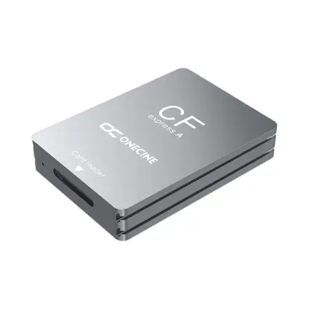 Картридер OneCine CFexpress Type A — алюминиевый корпус и слот для карты CFexpress Type A