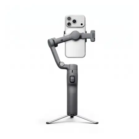 Стедикам DJI Osmo Mobile 8P для телефона, Advanced Tracking Combo — вид сзади с примером установки телефона