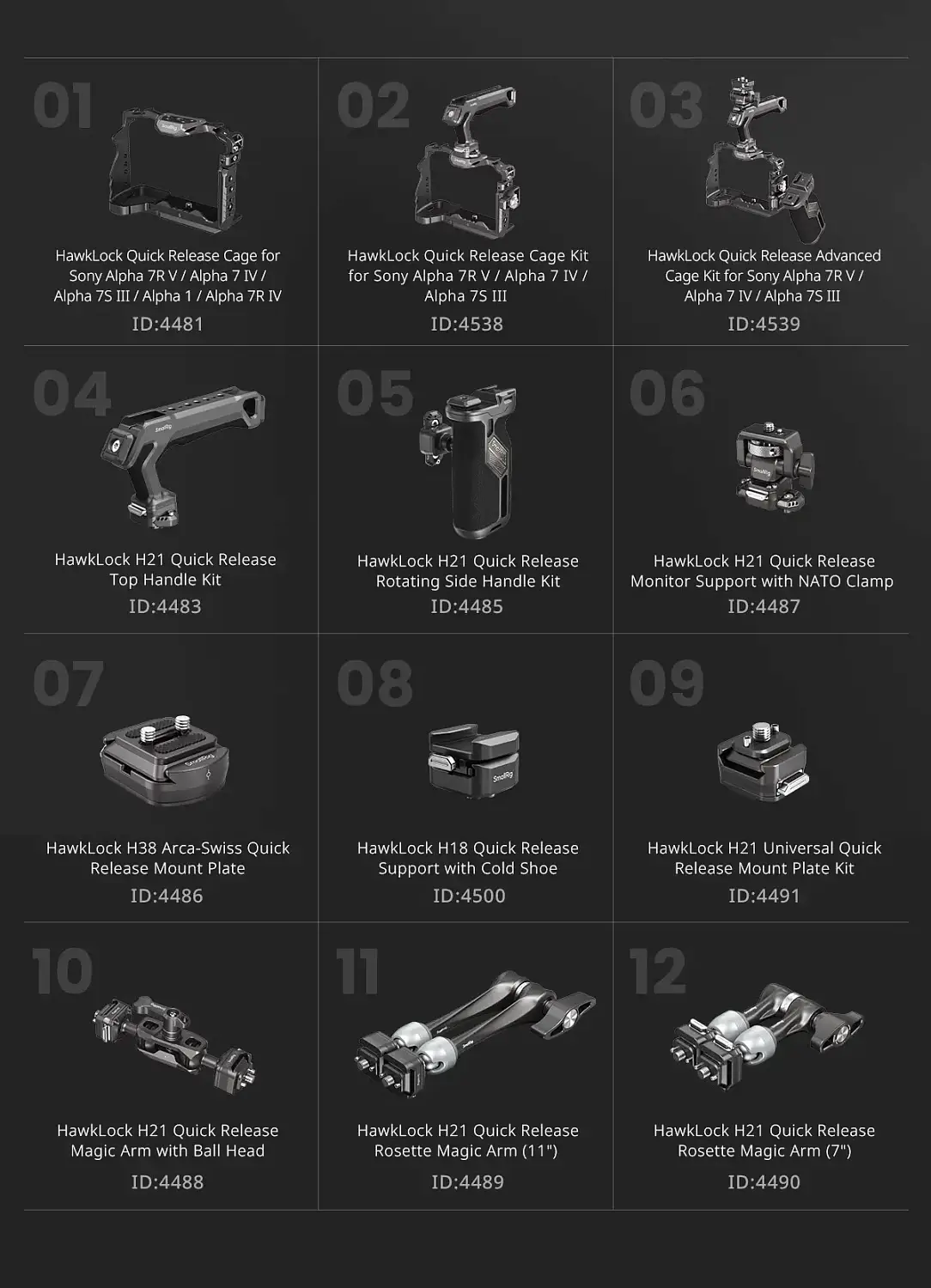Площадка SmallRig HawkLock H18 с холодным башмаком 4500