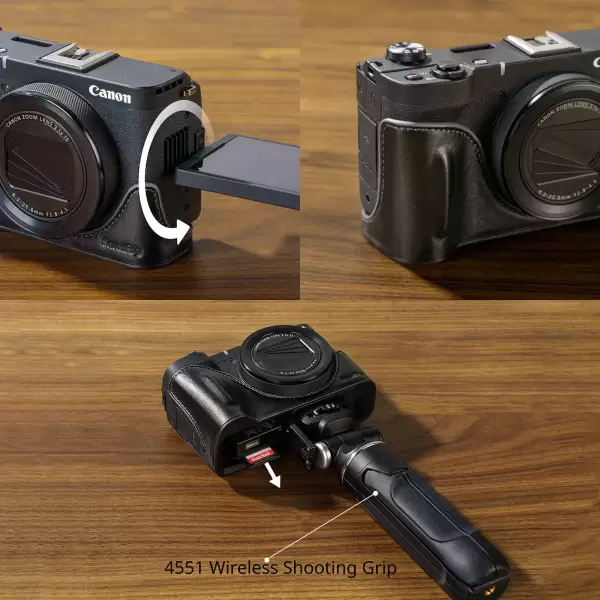Кожаный чехол SmallRig для Canon PowerShot V1 (Черный) 5386