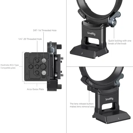 Площадка поворотная SmallRig Horizontal-to-Vertical Mount Plate для Sony Alpha A7C II, A7CR 4424