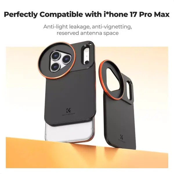 Чехол K&F для iPhone 17 Pro Max с креплением для фильтра 58 мм