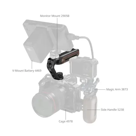 Ручка SmallRig Wooden Top Handle 1/4'', ARRI 3/8