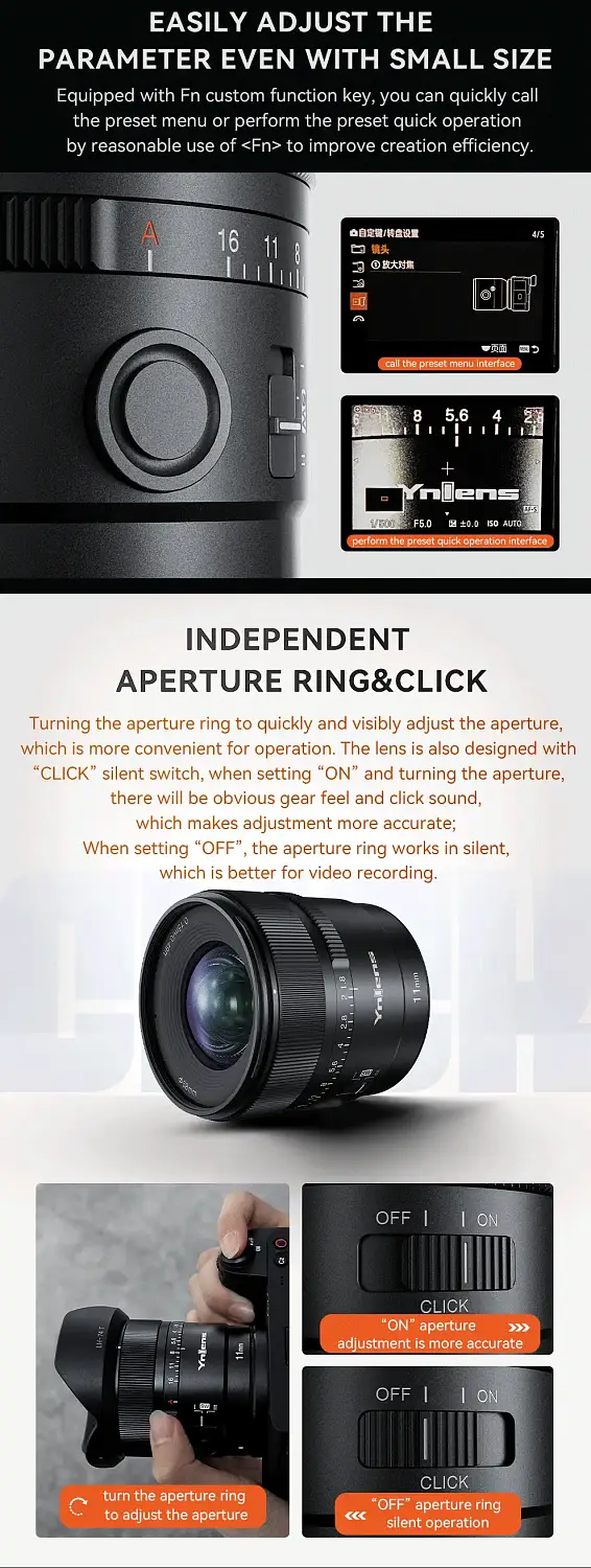 Объектив Yongnuo YN11MM 11 мм F1.8S DA DSM WL для Sony E