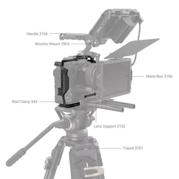 Клетка SmallRig для FUJIFILM X-H2S с батарейным блоком FT-XH, VG-XH 3933
