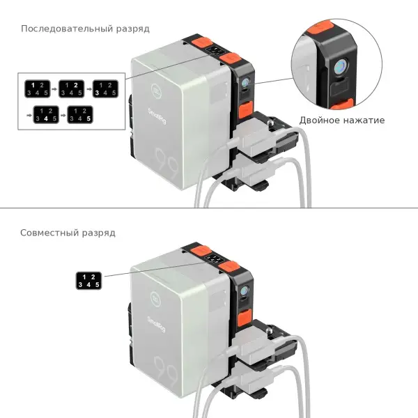 Режимы разряда площадки питания SmallRig 5899