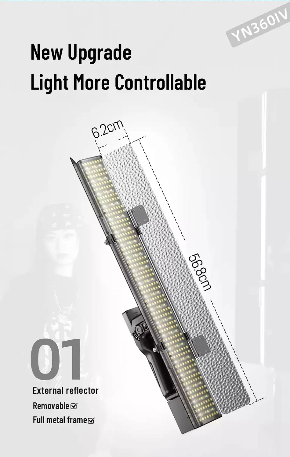 Светодиодный свет Yongnuo YN360 IV 2000-10000К, RGB с шторками