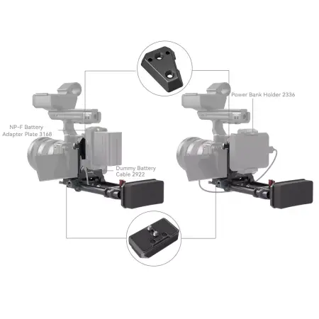 Крепление SmallRig для V Mount аккумулятора с площадкой Arca, трубками, подушкой 4063