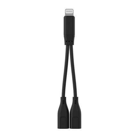 Кабель 2 в 1 Comica DUC-LN lightning - 2 x USB C, зарядка, аудио