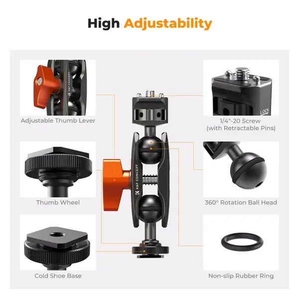 Шарнирный держатель Magic Arm K&F MS27