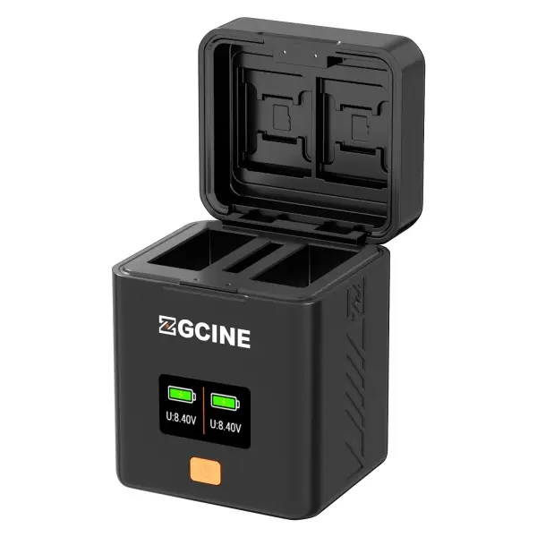 Зарядный кейс ZGCINE PS-W126 для быстрой зарядки аккумулятора Fujifilm NP-W126 на два аккумулятора