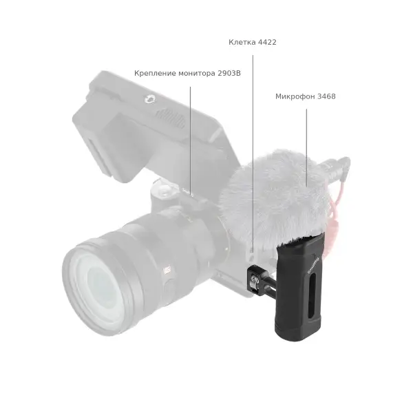 Монитор и микрофон на боковой рукоятке SmallRig 5946