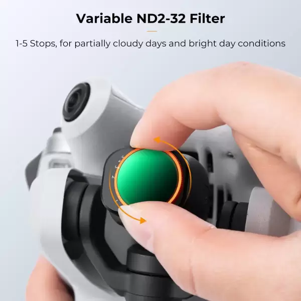 Комплект фильтров K&F concept ND (adjustable ND2-32 + adjustable ND32-512) для DJI Mini 4 Pro Комплект фильтров K&F concept ND (adjustable ND2-32 + adjustable ND32-512) для DJI Mini 4 Pro
