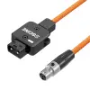 Кабель питания ZGCINE DTAP DT-MX для 4-контактного mini XLR — разъёмы D-Tap и mini XLR крупным планом, белый фон