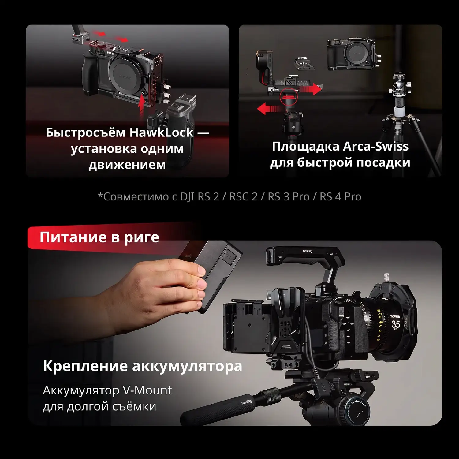 Быстросъём HawkLock и питание в риге