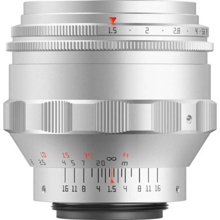 Объектив TTartisan 75 мм F1.5 для m42 Full Frame серебро